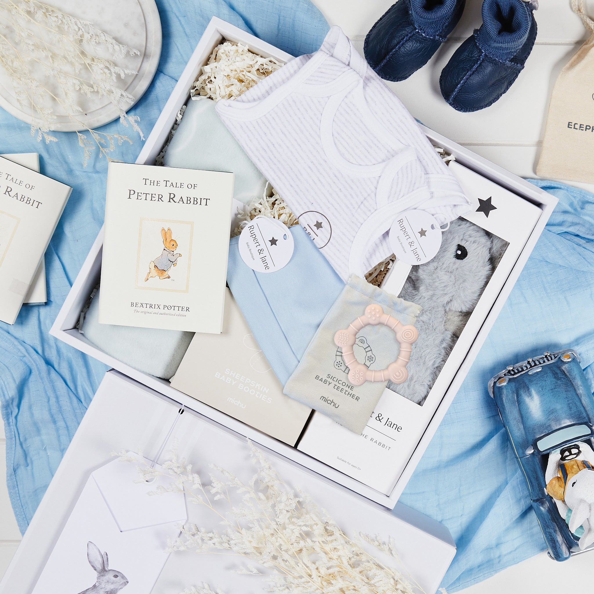 Trendy Baby Blue Hamper