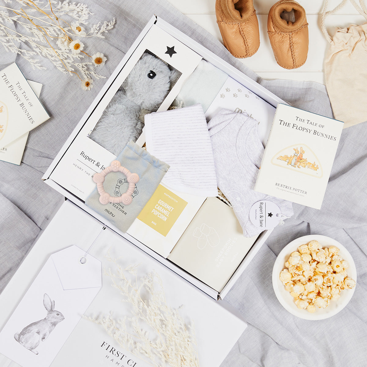 Baby Cuddles Grey Hamper