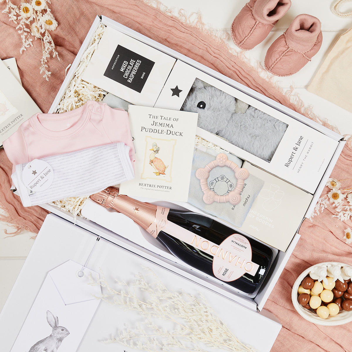 Mum & Baby with Chandon Rose Pink Hamper