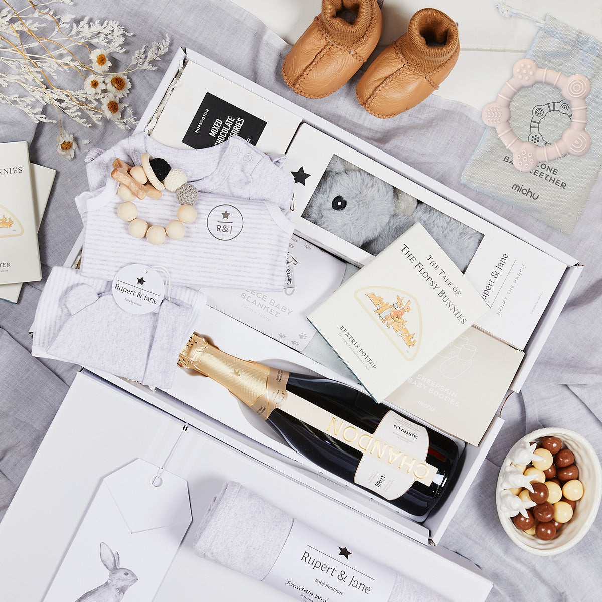 Congratulations Baby Grey Hamper