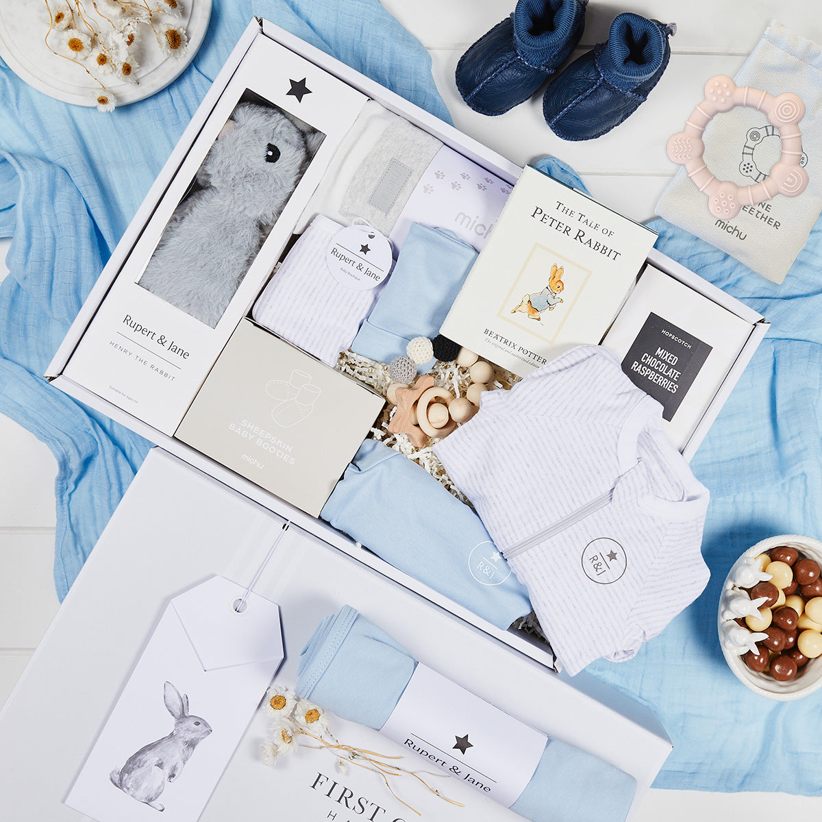 Happy Baby Blue Hamper