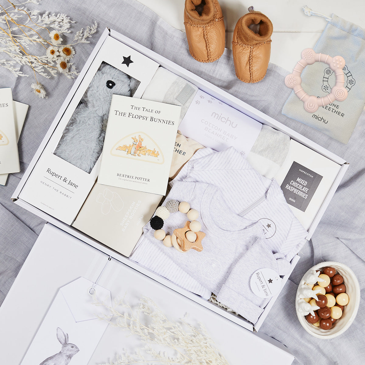 Happy Baby Grey Hamper