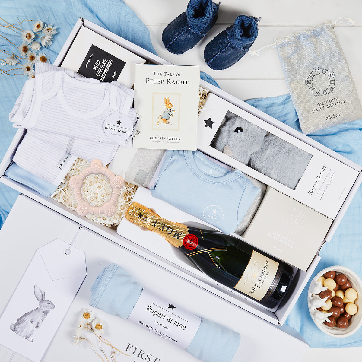 Celebration Baby with Moet Blue Hamper