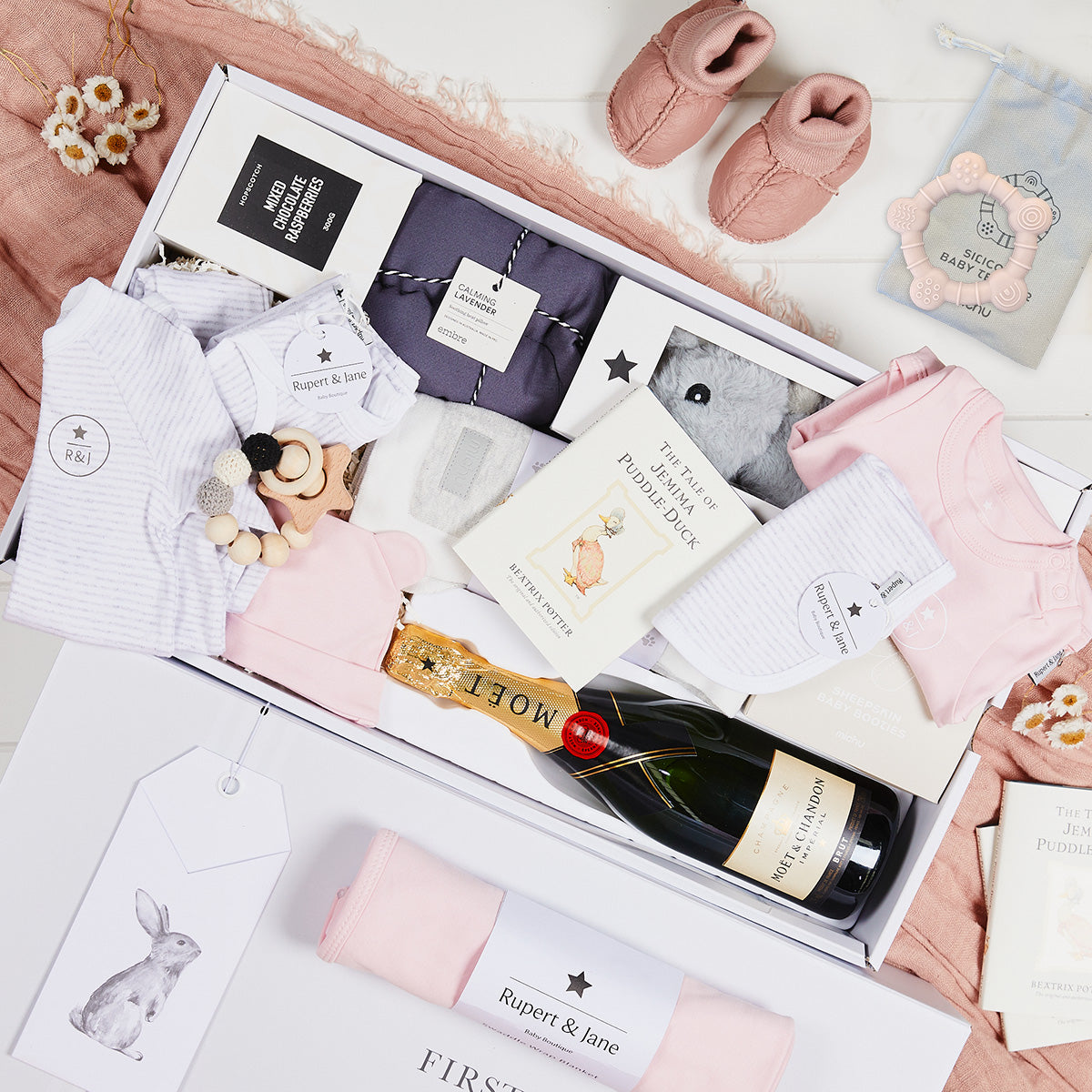 Celebration Baby with Moet Pink Hamper