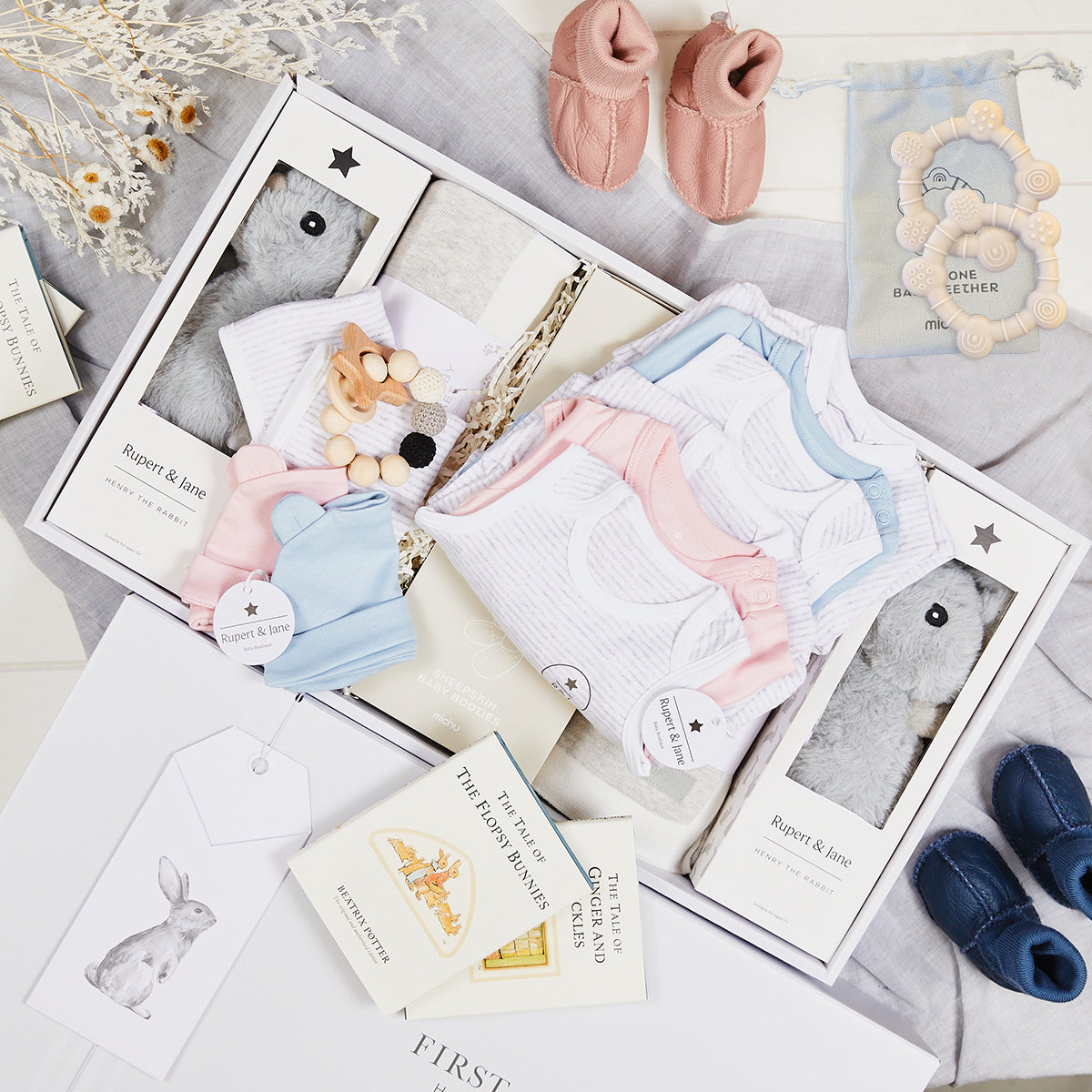 Luxury Twins Pink Hamper