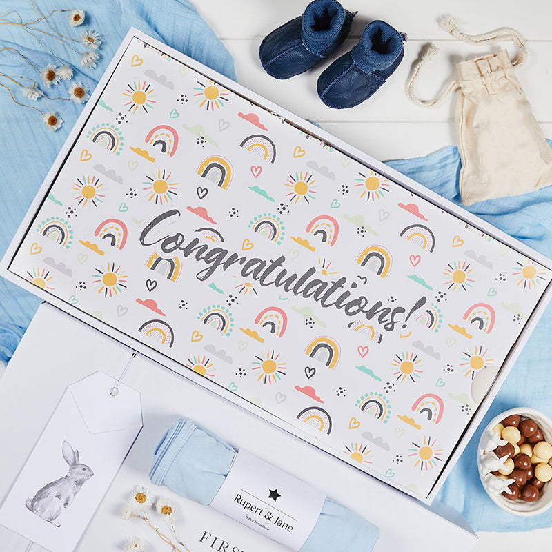 Deluxe Baby Bundle Blue Hamper